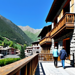 **

"The historic Casa de la Vall in Andorra la Vella, a stone building with a wooden balcony, showcasing traditional Andorran architecture, surrounded by a mountain landscape, sunny day, fully clothed tourists admiring the building, appropriate attire, safe for work, perfect anatomy, correct proportions, natural pose, professional photography, high quality, family-friendly."

**