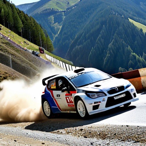 Home 18 Rally Andorra in Action**
"A rally car speeding through a mountain pass in Andorra during the Rally Andorra event, fully clothed driver wearing a helmet, spectators watching from a safe distance, dust and gravel flying, scenic mountain backdrop, daytime, bright sunlight, safe for work, appropriate content, fully clothed, professional motorsport photography, perfect anatomy, correct proportions, natural pose, well-formed hands, proper finger count, natural body proportions."
**