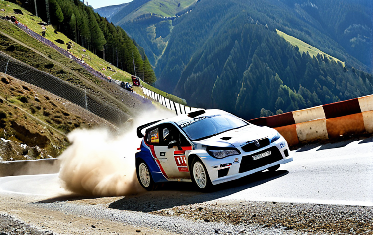 Rally Andorra in Action**
"A rally car speeding through a mountain pass in Andorra during the Rally Andorra event, fully clothed driver wearing a helmet, spectators watching from a safe distance, dust and gravel flying, scenic mountain backdrop, daytime, bright sunlight, safe for work, appropriate content, fully clothed, professional motorsport photography, perfect anatomy, correct proportions, natural pose, well-formed hands, proper finger count, natural body proportions."
**